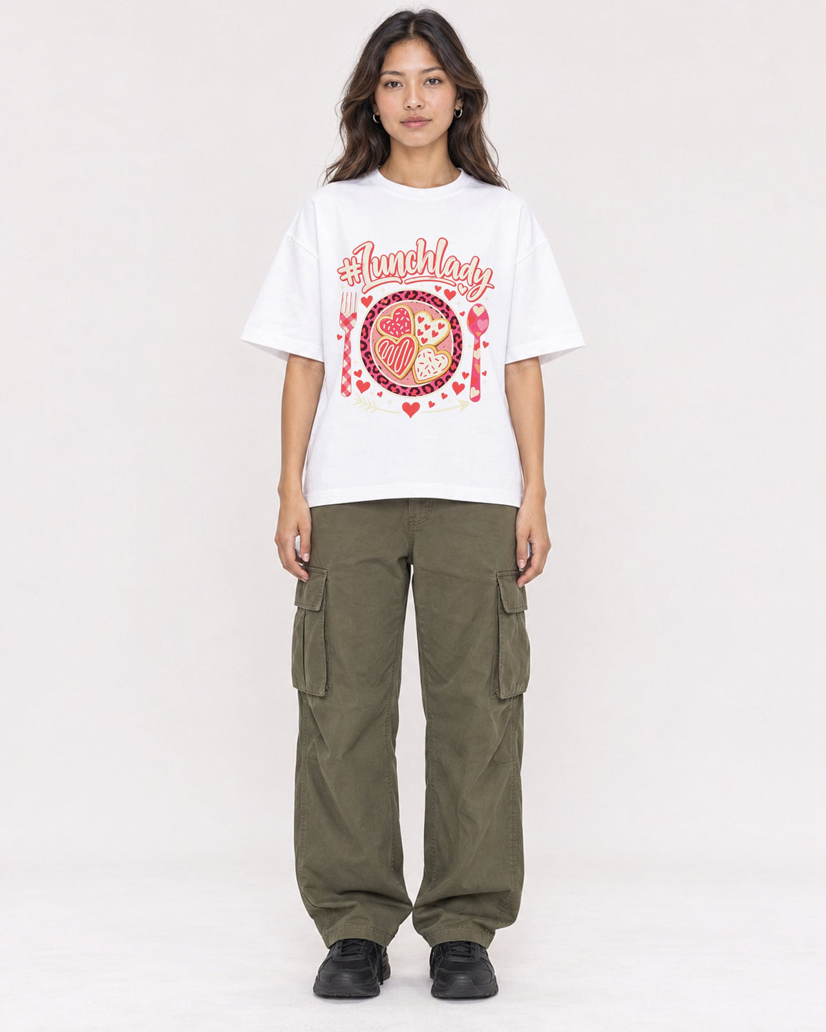 Mockup Boxy Heavyweight Tee White female full-body 02
