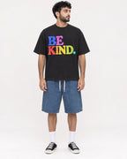 Mockup Boxy Heavyweight Tee Black male full-body 07