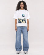 Mockup Boxy Heavyweight Tee White female full-body 10