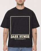 Mockup Boxy Heavyweight Tee Black male close-up 18