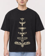 Mockup Boxy Heavyweight Tee Black male close-up 13