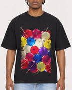 Mockup Boxy Heavyweight Tee Black male close-up 05