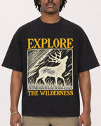 Mockup Boxy Heavyweight Tee Black male close-up 04