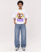 Mockup Boxy Heavyweight Tee White female full-body 35