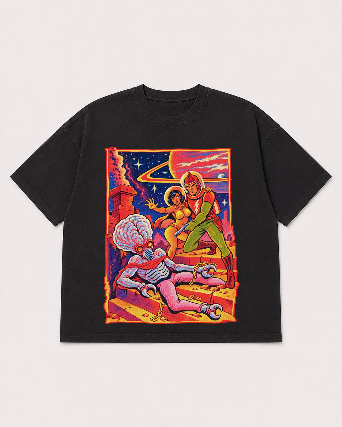 Mockup Boxy Heavyweight Tee Black product