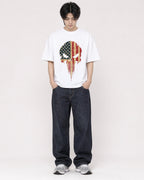 Mockup Boxy Heavyweight Tee White male full-body 11