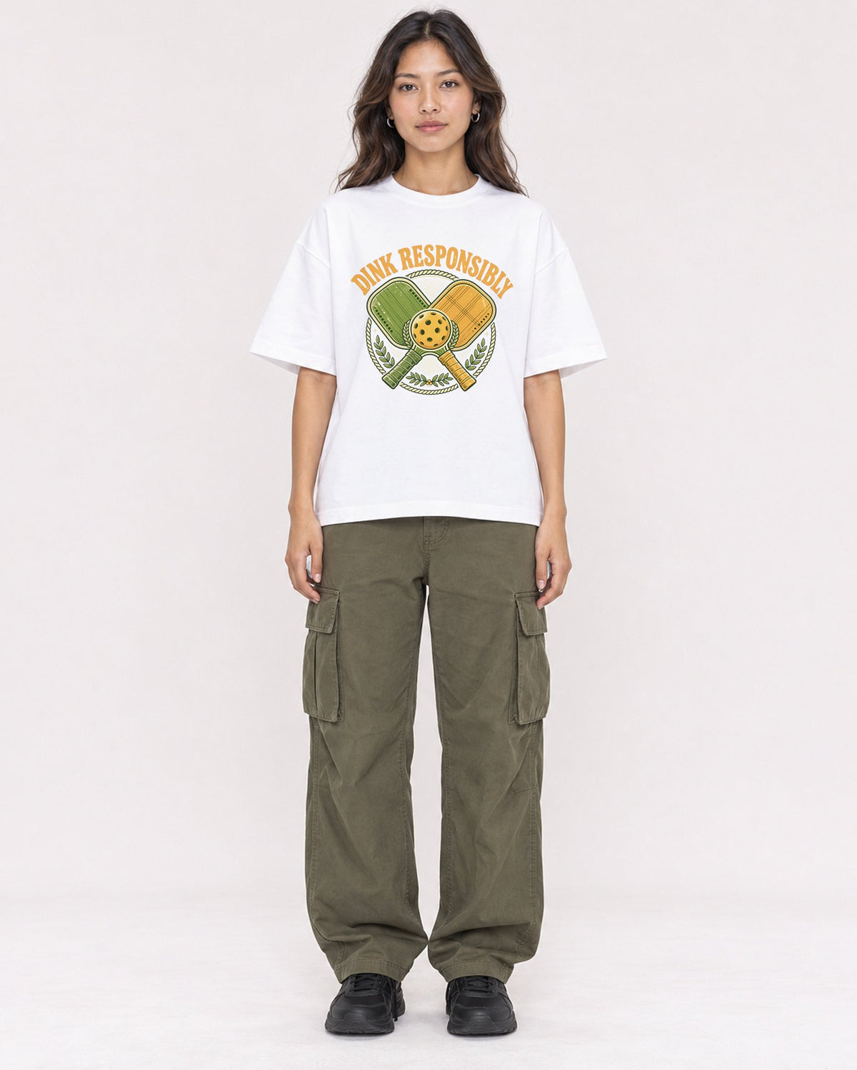 Mockup Boxy Heavyweight Tee White female full-body 02