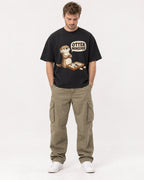 Mockup Boxy Heavyweight Tee Black male full-body 08