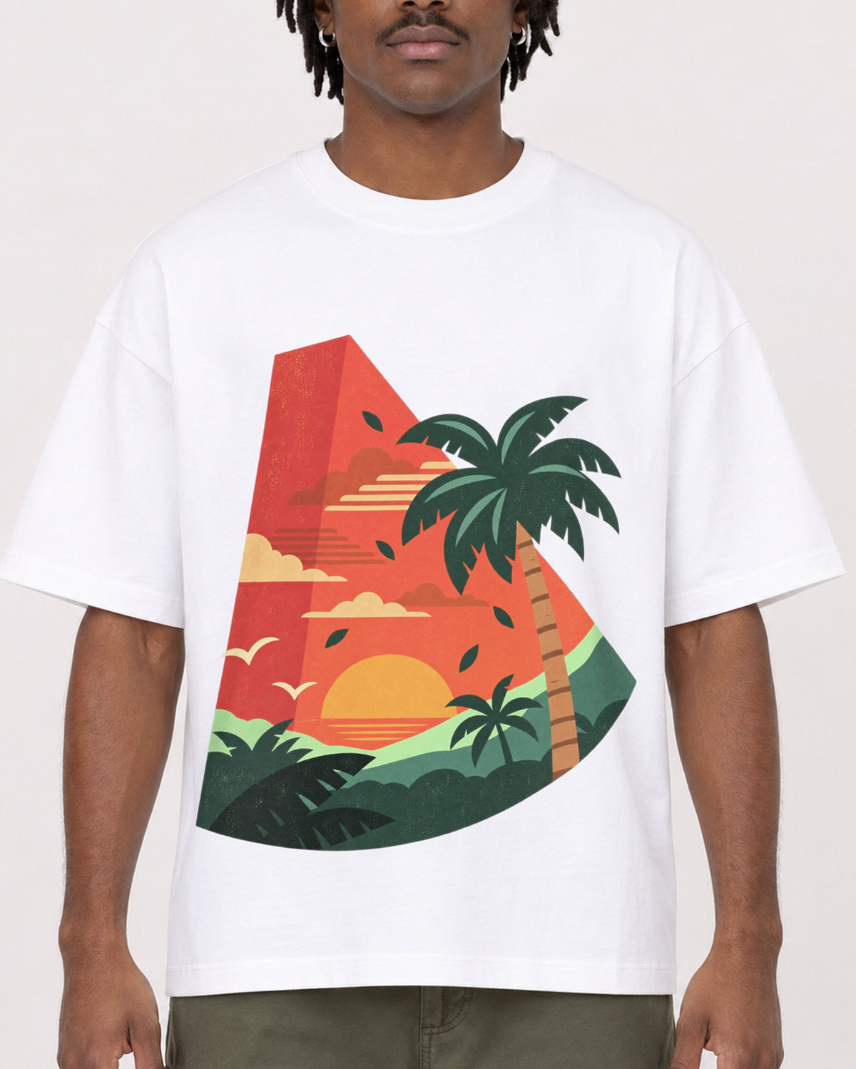 Mockup Boxy Heavyweight Tee White male close-up 04