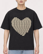 Mockup Boxy Heavyweight Tee Black male close-up 01