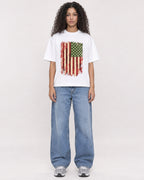 Mockup Boxy Heavyweight Tee White female full-body 10