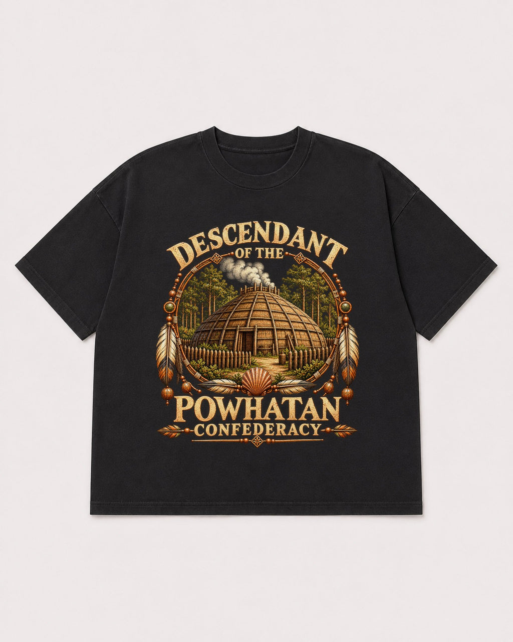 Mockup Boxy Heavyweight Tee Black product