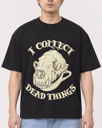 Mockup Boxy Heavyweight Tee Black male close-up 13