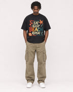 Mockup Boxy Heavyweight Tee Black male full-body 04