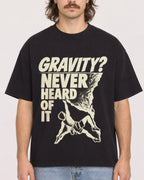 Mockup Boxy Heavyweight Tee Black male close-up 49