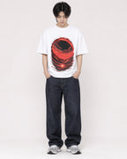 Mockup Boxy Heavyweight Tee White male full-body 11