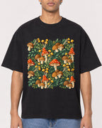 Mockup Boxy Heavyweight Tee Black male close-up 10