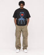 Mockup Boxy Heavyweight Tee Black male full-body 04