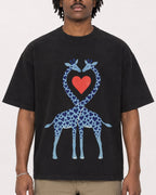 Mockup Boxy Heavyweight Tee Black male close-up 04