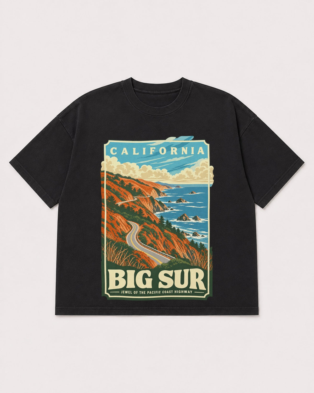 Mockup Boxy Heavyweight Tee Black product