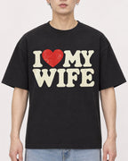 Mockup Boxy Heavyweight Tee Black male close-up 01