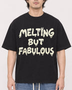 Mockup Boxy Heavyweight Tee Black male close-up 03