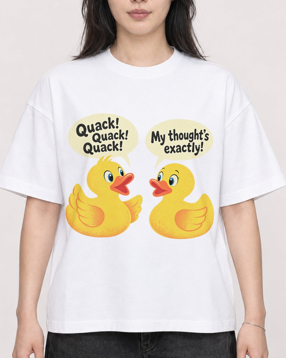 Mockup Boxy Heavyweight Tee White female close-up 13