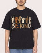 Mockup Boxy Heavyweight Tee Black male close-up 02