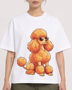 Mockup Boxy Heavyweight Tee White female close-up 12