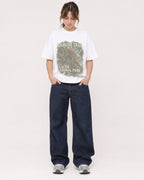 Mockup Boxy Heavyweight Tee White female full-body 29