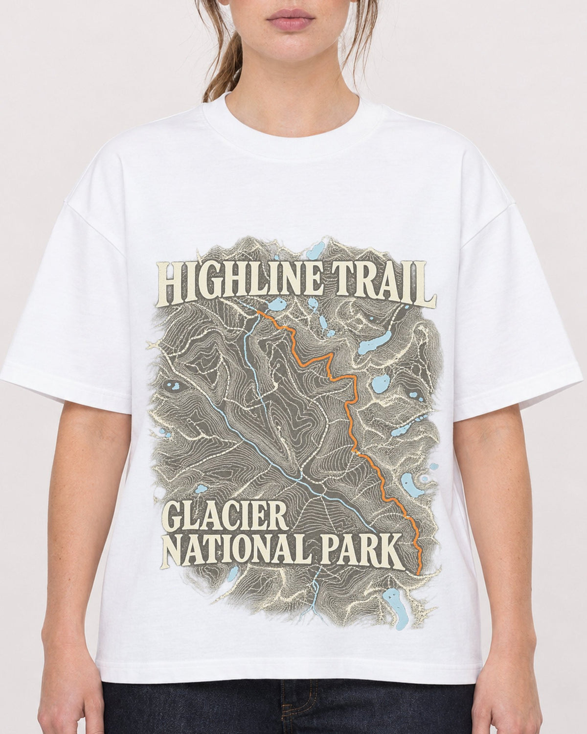 Mockup Boxy Heavyweight Tee White female close-up 29
