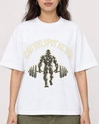 Mockup Boxy Heavyweight Tee White female close-up 02