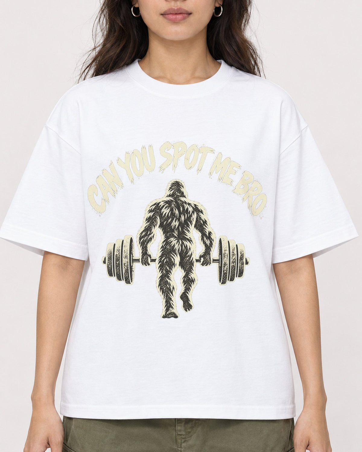Mockup Boxy Heavyweight Tee White female close-up 02