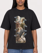 Mockup Boxy Heavyweight Tee Black female close-up 04