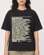 Mockup Boxy Heavyweight Tee Black female close-up 02