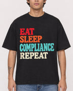 Mockup Boxy Heavyweight Tee Black male close-up 06