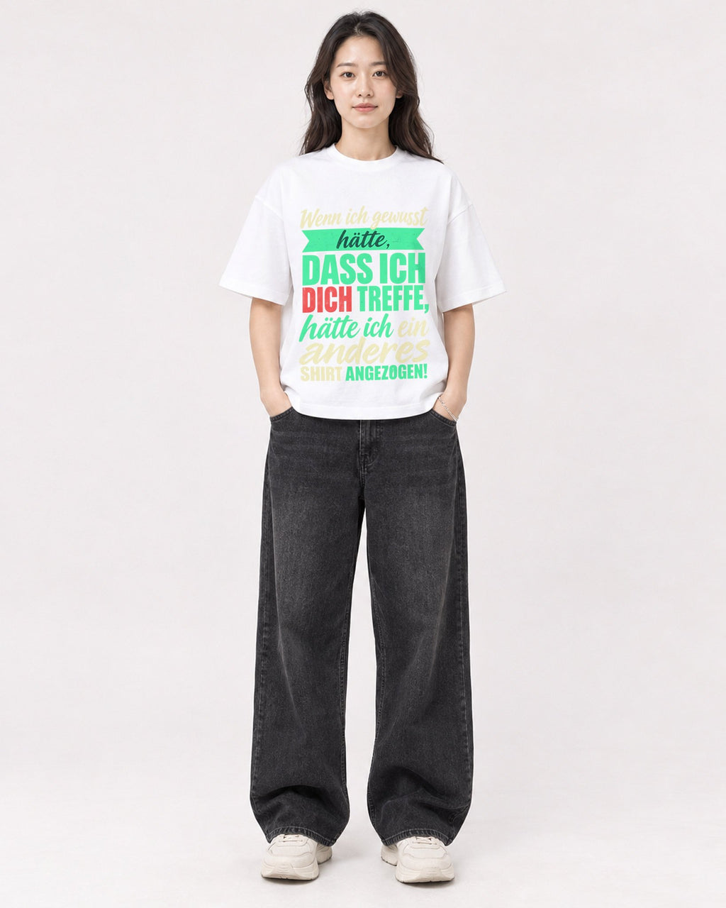 Mockup Boxy Heavyweight Tee White female full-body 03