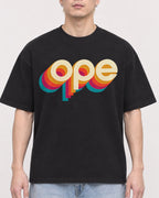 Mockup Boxy Heavyweight Tee Black male close-up 33
