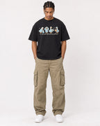Mockup Boxy Heavyweight Tee Black male full-body 40