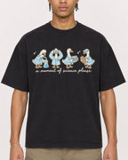 Mockup Boxy Heavyweight Tee Black male close-up 40
