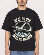 Mockup Boxy Heavyweight Tee Black male close-up 02