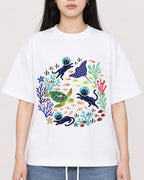 Mockup Boxy Heavyweight Tee White female close-up 01