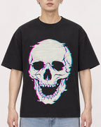 Mockup Boxy Heavyweight Tee Black male close-up 01