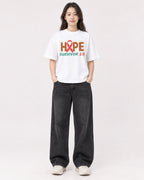 Mockup Boxy Heavyweight Tee White female full-body 03