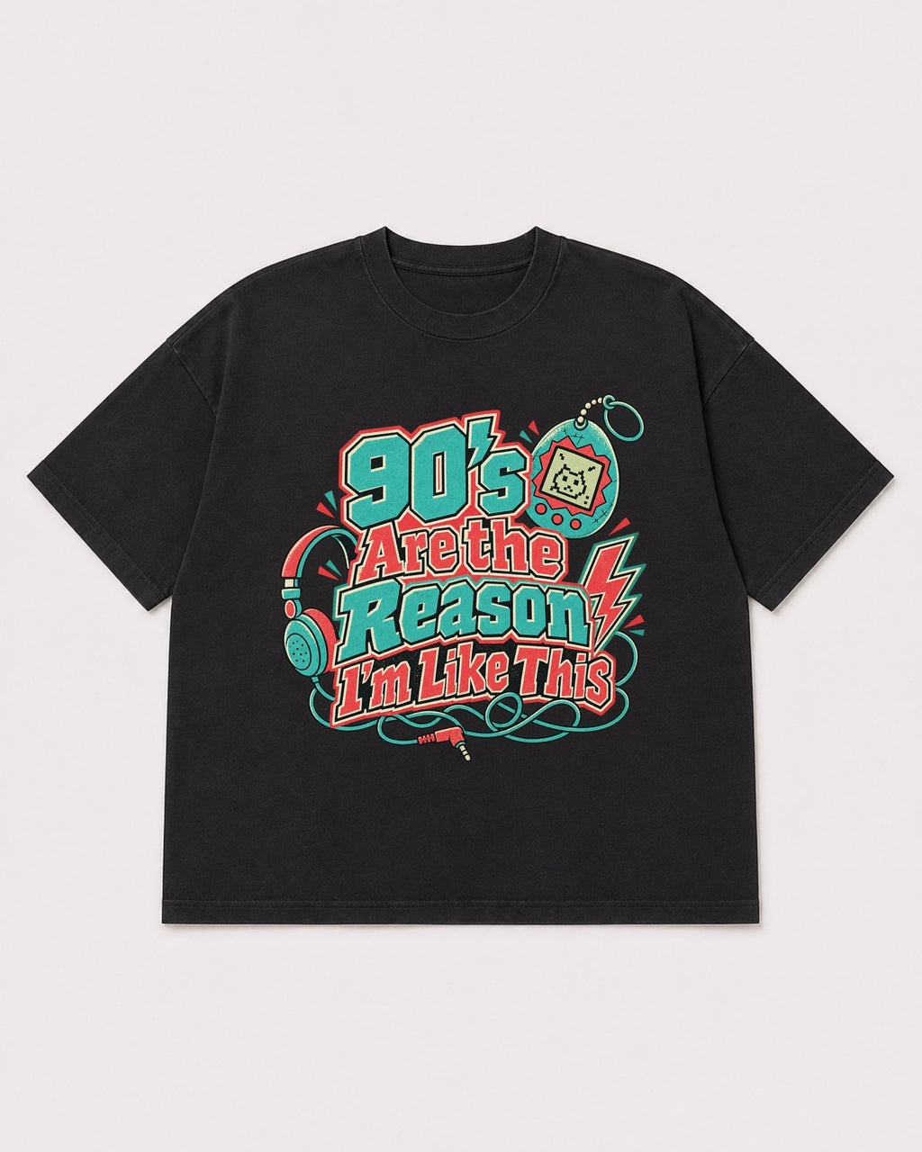 Mockup Boxy Heavyweight Tee Black product