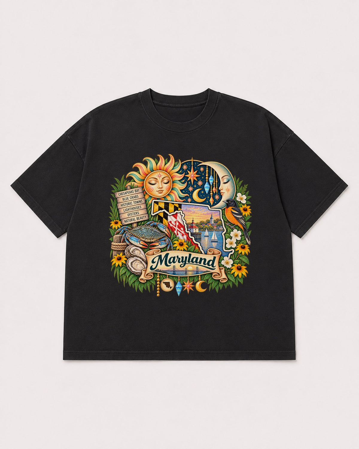 Mockup Boxy Heavyweight Tee Black product