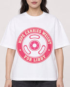 Mockup Boxy Heavyweight Tee White female close-up 03