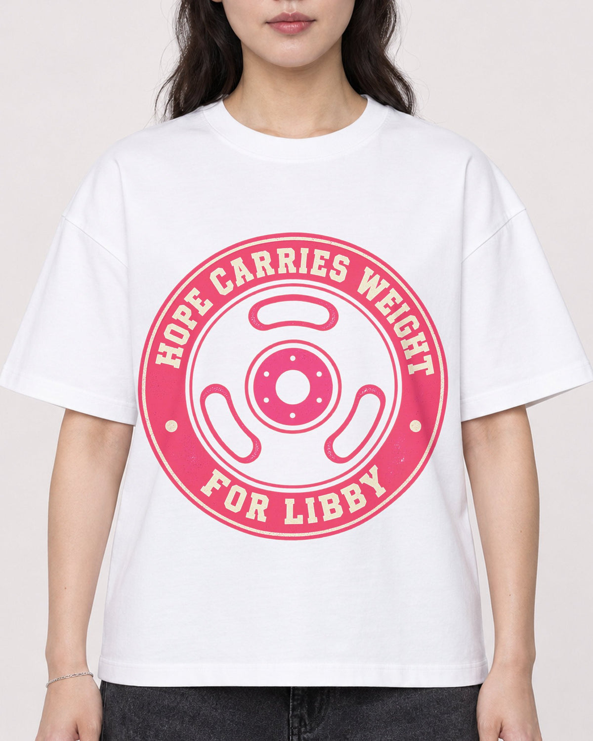 Mockup Boxy Heavyweight Tee White female close-up 03