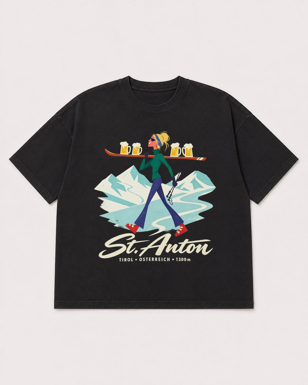 Mockup Boxy Heavyweight Tee Black product