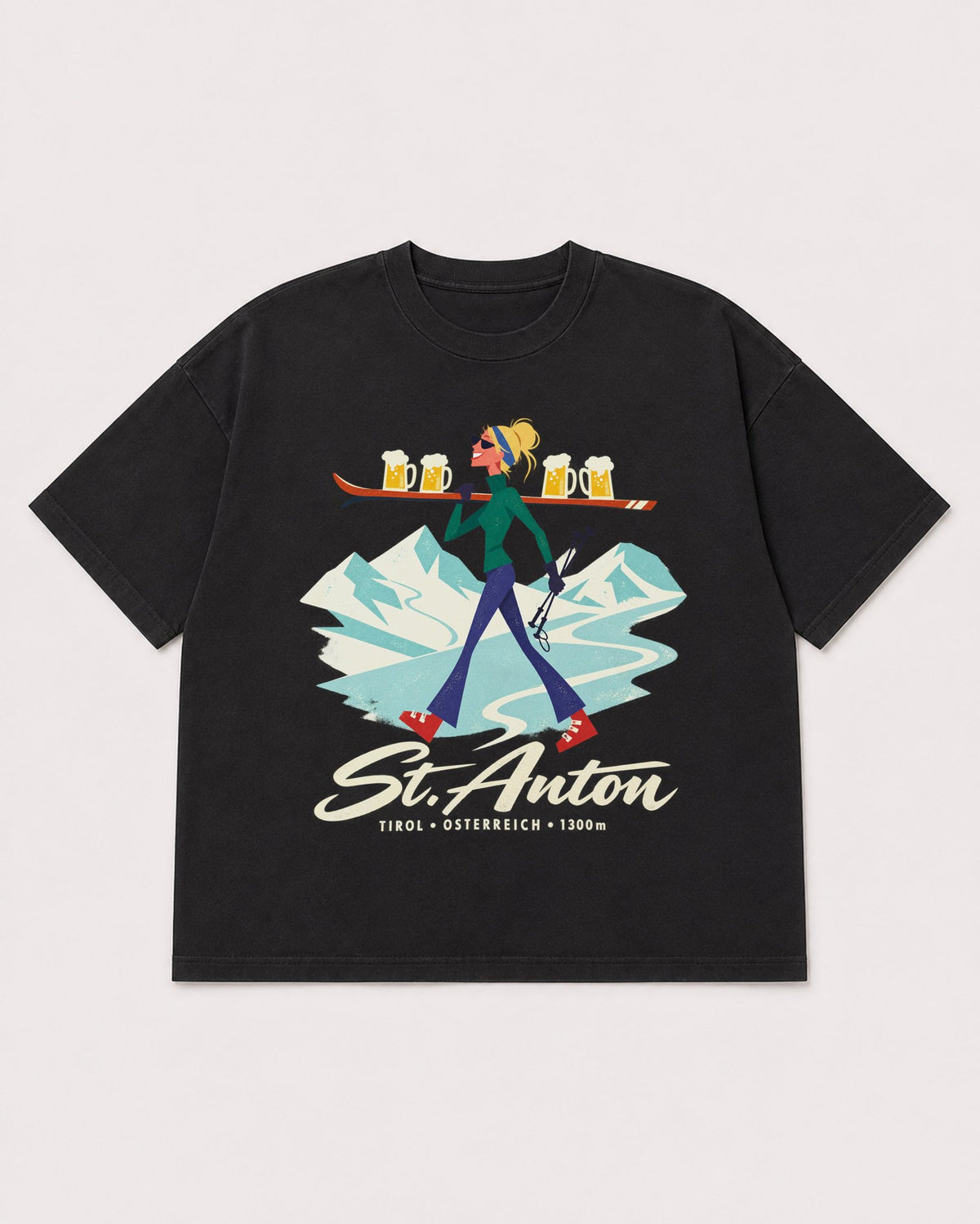 Mockup Boxy Heavyweight Tee Black product